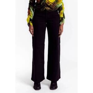 NEW OUTLAND DENIM mia mid wide leg jeans in black